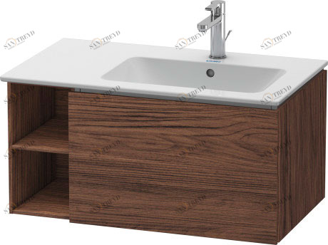 LC619202121 L-Cube Тумбочка подвесная Орех темный декор Duravit