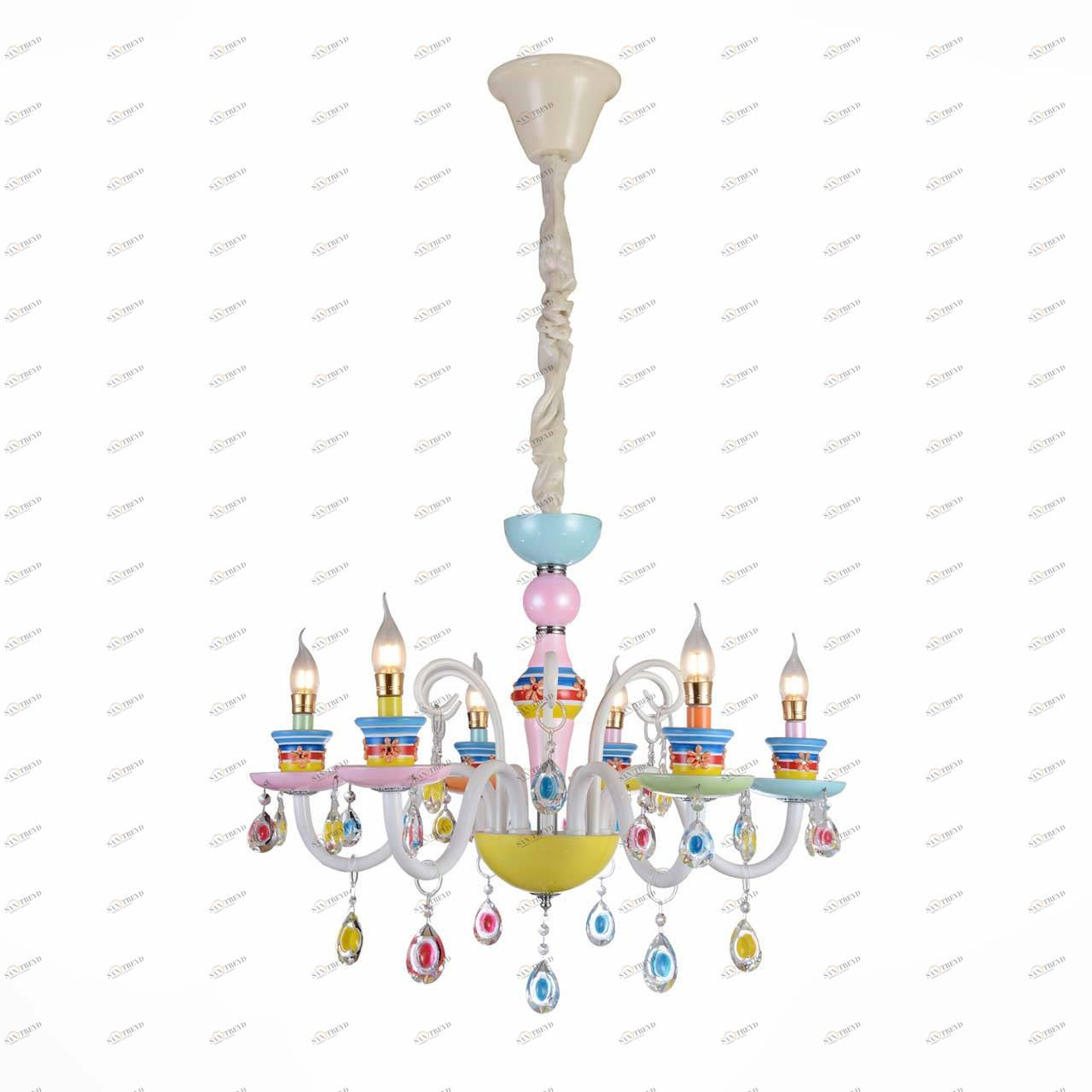 Подвесная люстра ST Luce SL673.783.06 ST LUCE ДИЗАЙНЕРСКИЕ, ORNATO 057956 Разноцветный 