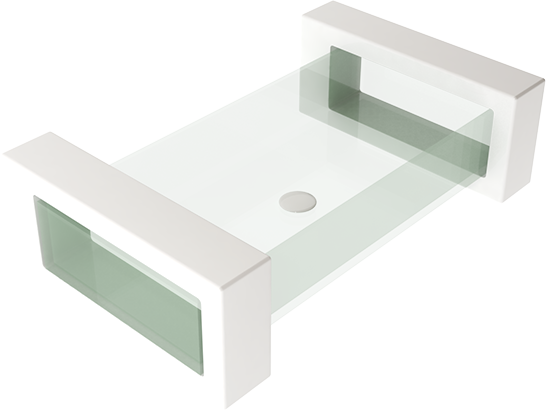 GLLAME800 Подвесная раковина настенная GSG CERAMIC GLASS