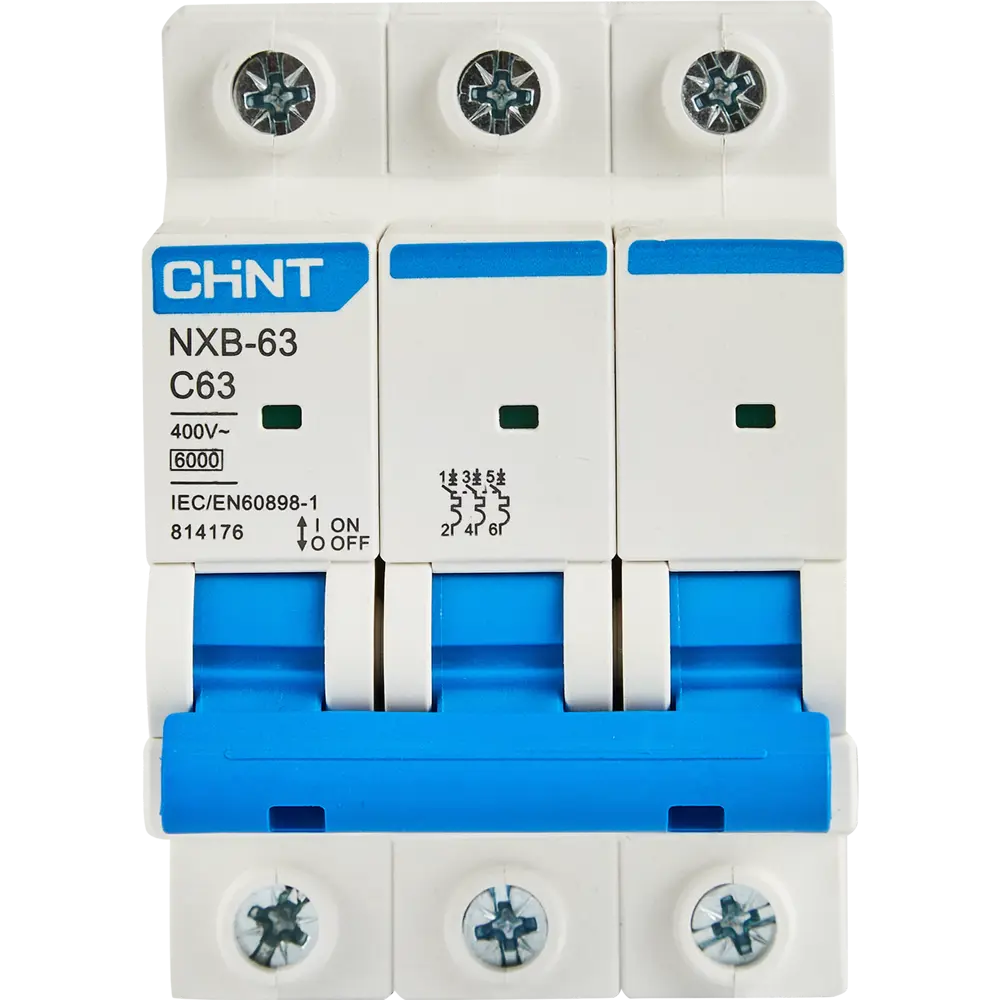 Автоматический выключатель CHINT NXB-63 3P C63 А 6 кА 85334563 STLM-2192579  - Вид №1