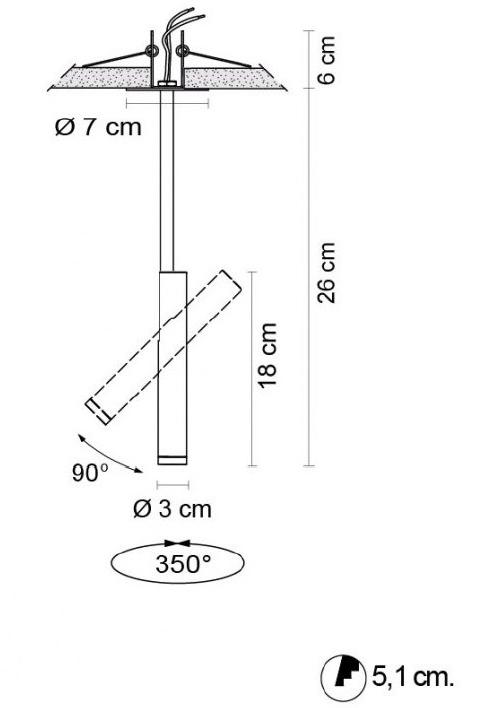EGOLUCE Регулируемый светодиодный потолочный светильник Newton 6470 / 6471 - Вид №3