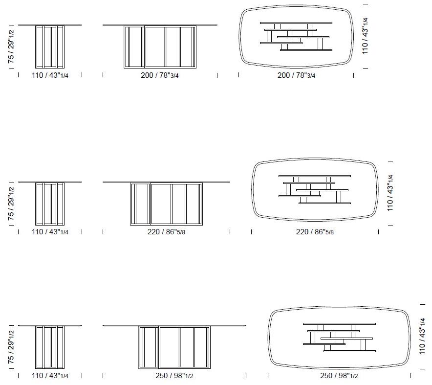 Borzalino Стеклянный стол с металлической структурой sun-id-1515126 - Вид №4