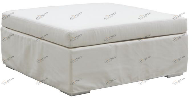 Il Giardino di Legno Квадратный тканевый садовый пуф Zefiro 8205