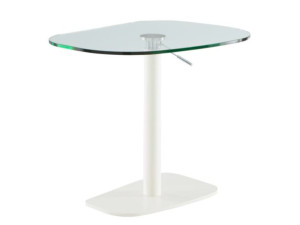 Стол с регулируемой высотой из стали и стекла