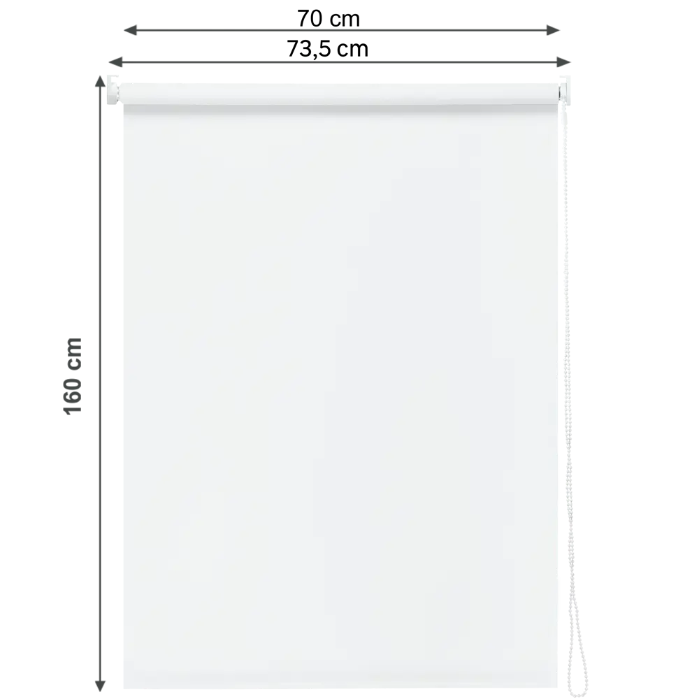Штора рулонная блэкаут Inspire Santos 70x160 см белая White 0 82692215 STLM-2045602 - Вид №1