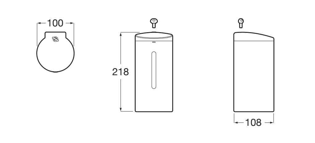 Настенный инфракрасный дозатор мыла из нержавеющей стали Roca Public ARCH-00020860 - Вид №3