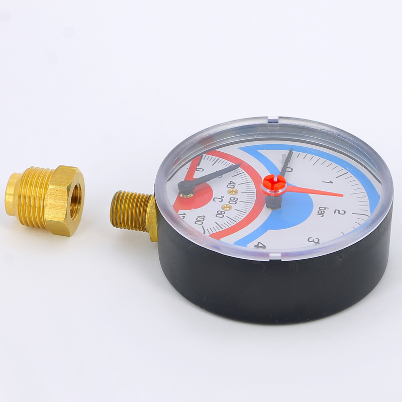 Термоманометр радиальный с клапаном для монтажа/демонтажа EMMETI 4бар 120 град.C 00602012 - Вид №1