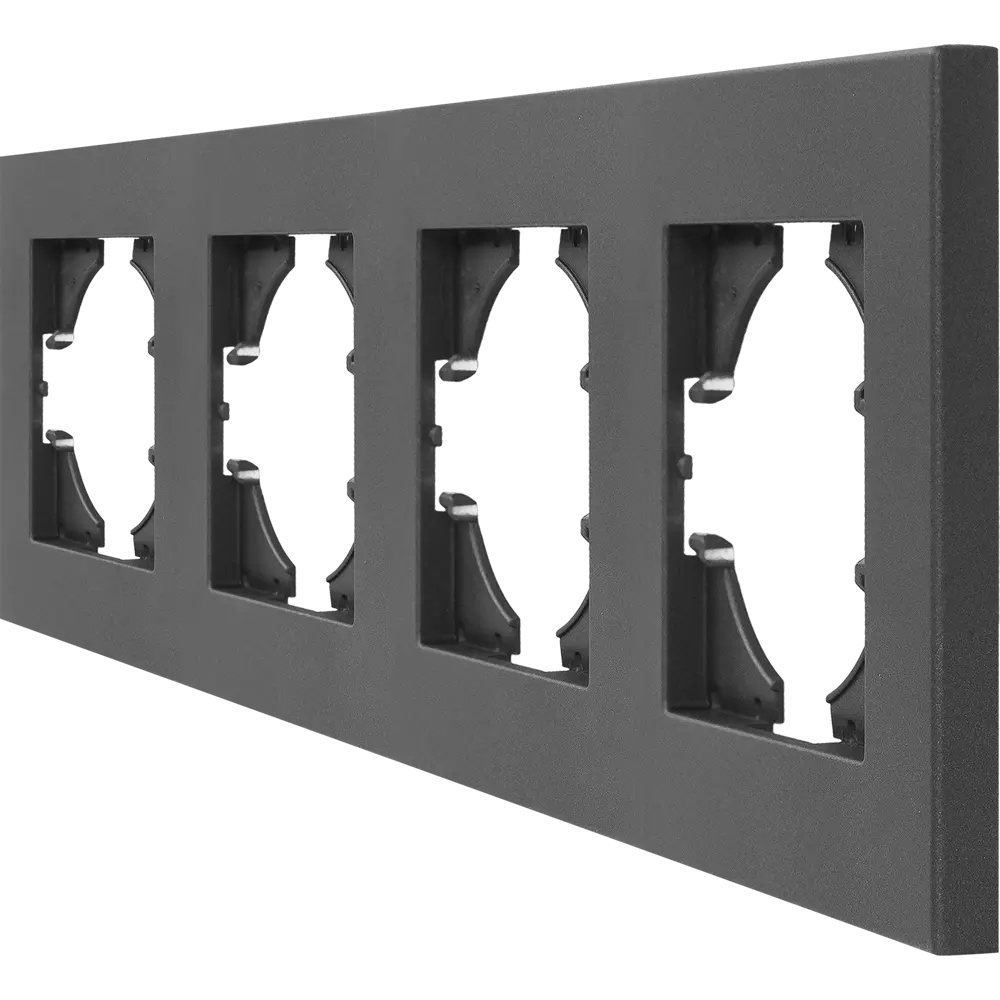 Рамка GUSI Electric City на 4 поста в цвете графит 84695736 Ugra STLM-0053830 - Вид №2