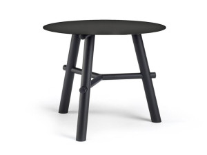 Стальной круглый журнальный столик с верхней частью HPL