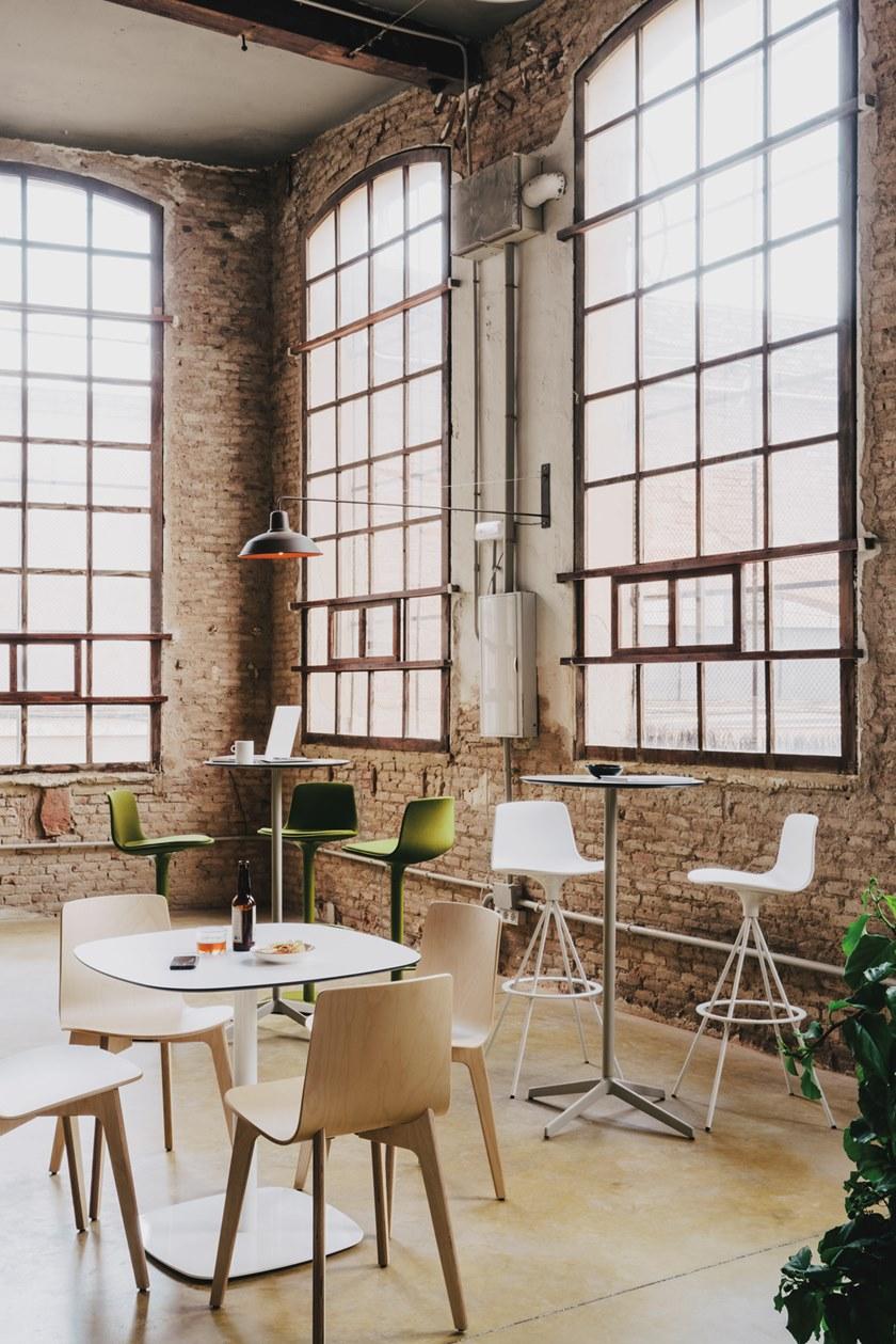 ENEA Круглый стол с алюминиевым основанием и основанием из hpl Lottus tables sun-id-1412823 - Вид №1