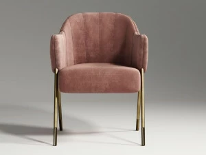 ROSSATO ARREDAMENTI Мягкое бархатное кресло с подлокотниками Home