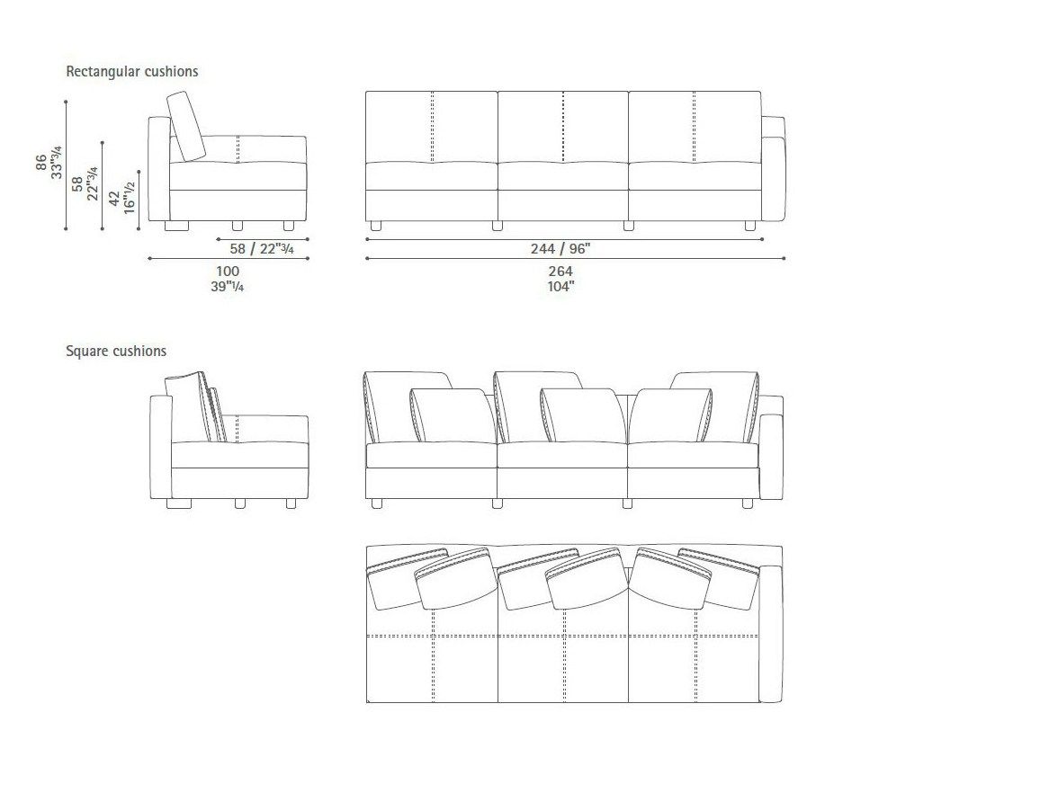 Кожаный модульный угловой диван Poltrona Frau коллекция - диваны и кресла ARCH-00060847 - Вид №40