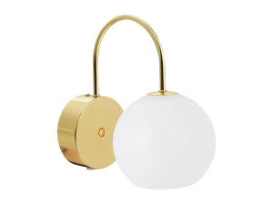 Настенный светильник из металла и выдувного стекла