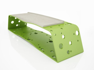 Скамья из оцинкованного листового металла без спинки