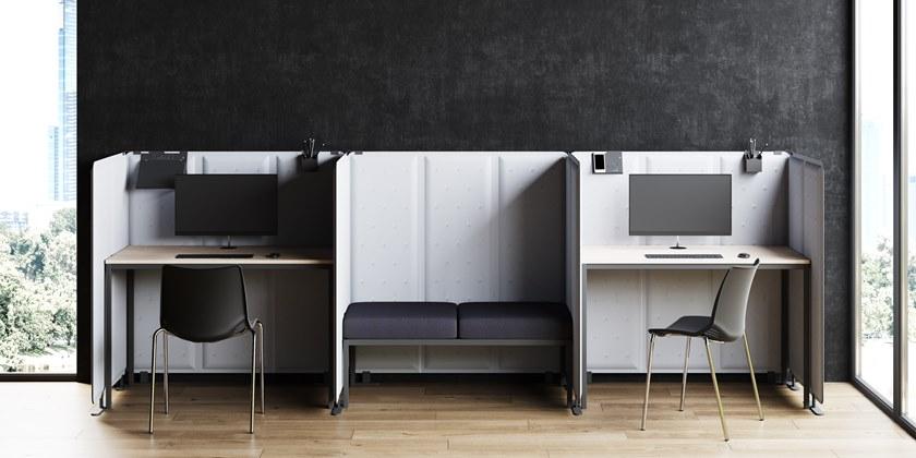 Steelbox by Metalway Звукопоглощающая перегородка для офиса из trevira® cs Zen sun-id-1453682 - Вид №12