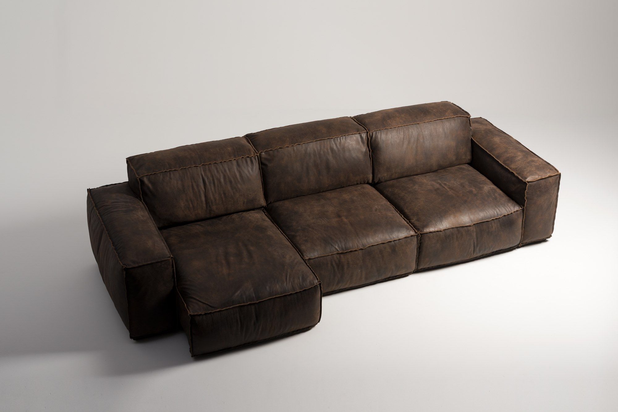 3-местный кожаный диван Mantellassi 1926 Placido ARCH-00138894 - Вид №8