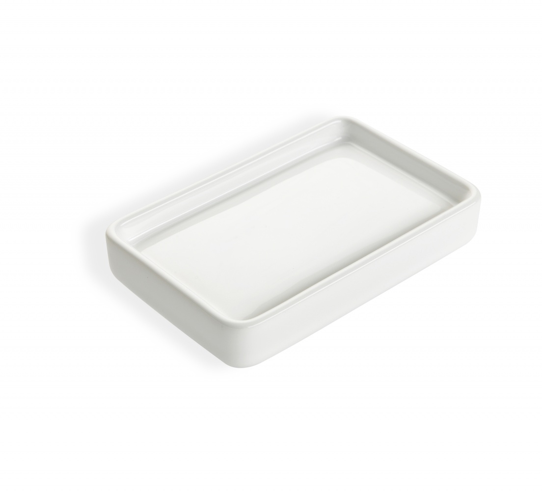 LV09AP(BI) Stil Haus Living, наcтольная керамическая мыльница, белая керамика