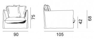 Gervasoni Кресло со съемным чехлом с подлокотниками Ghost sun-id-1437979 - Вид №13