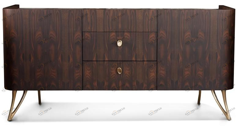 Bellotti Ezio Комод из цирикоте с ящиками и столешницей из мрамора патагония Gea 2018-40