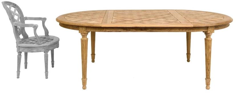 ASTELLO Овальный садовый стол из тика Bouton d’or sun-id-1377618 - Вид №1