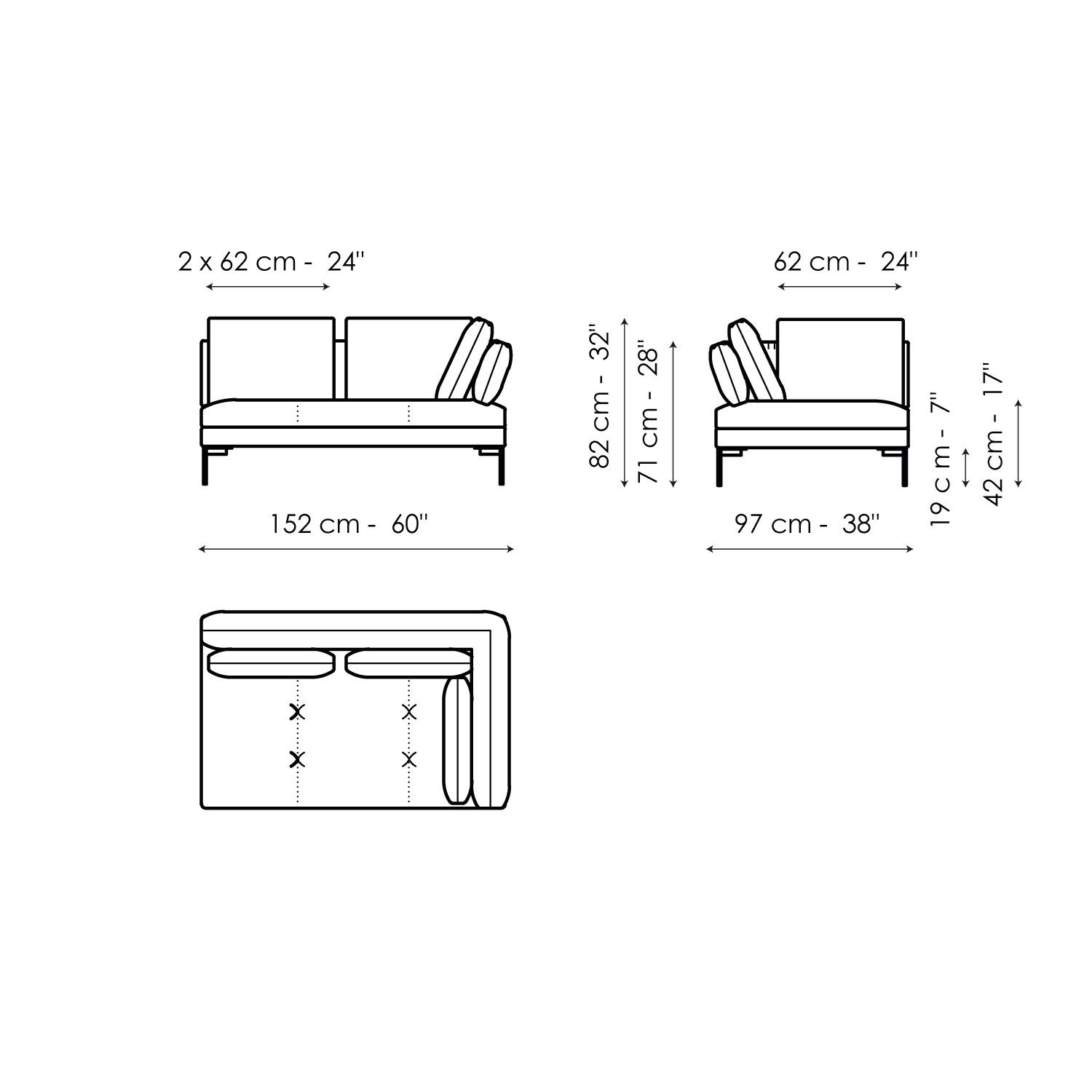 Тканевый диван с полуостровом BONALDO ALIANTE ARCH-00041242 - Вид №28