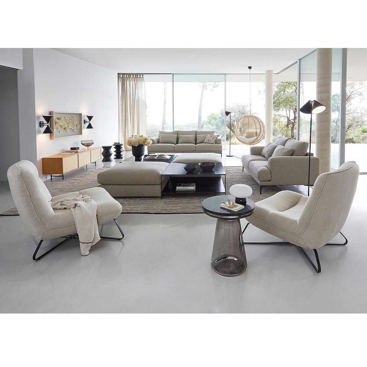 Плетеный и деревянный ТВ-шкаф с распашными дверцами AMPM PLETENICE ARCH-00115121 - Вид №6