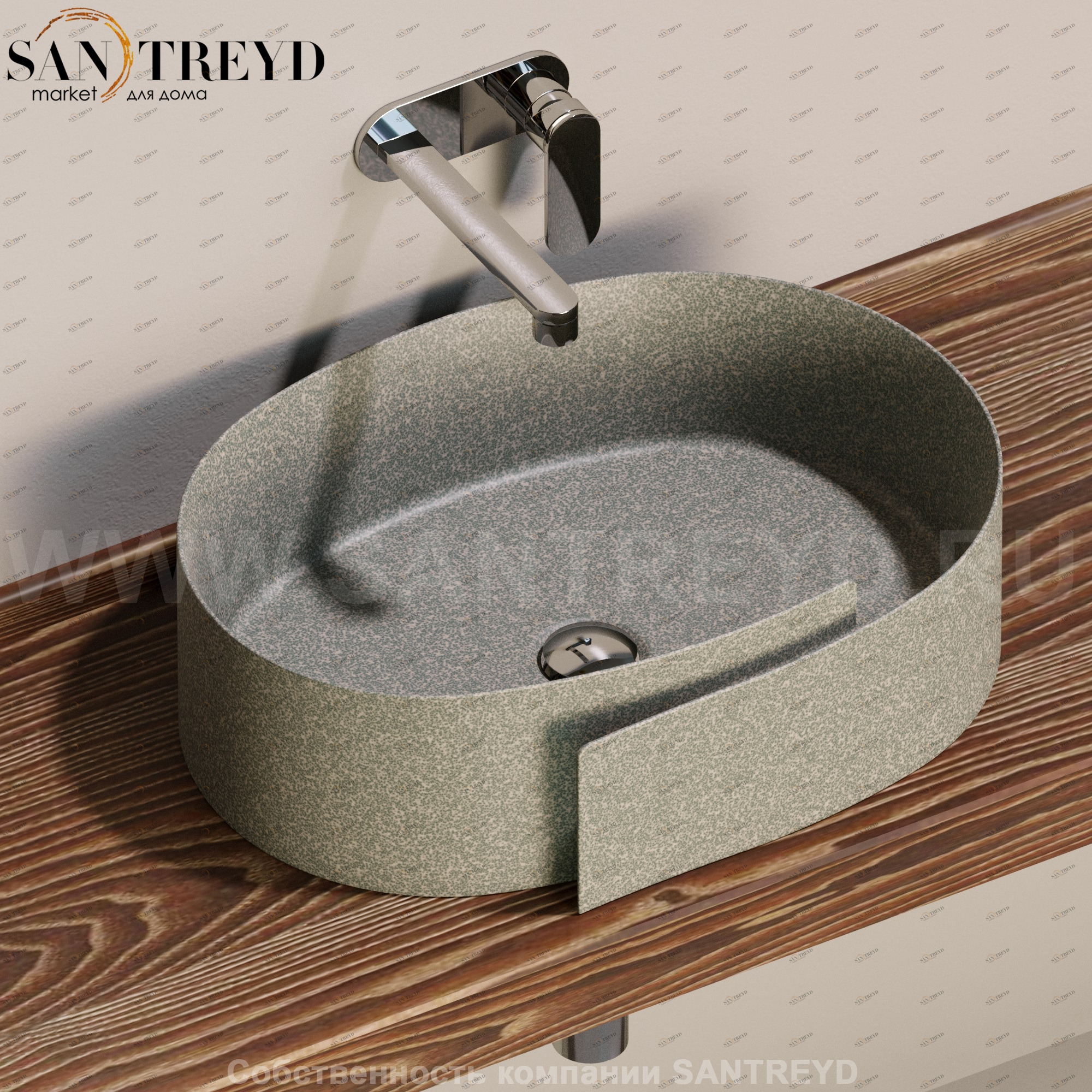 RL56L7037 Накладная раковина на столешницу  овальная Ceramica Flaminia Roll