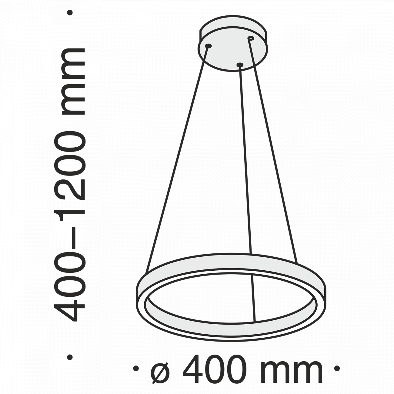 Светильник подвесной светодиодный с алюминиевым плафоном 40 см белый Rim MOD058PL-L22W4K TECHNICAL TECHNICAL 00-3957051 Белый  - Вид №3
