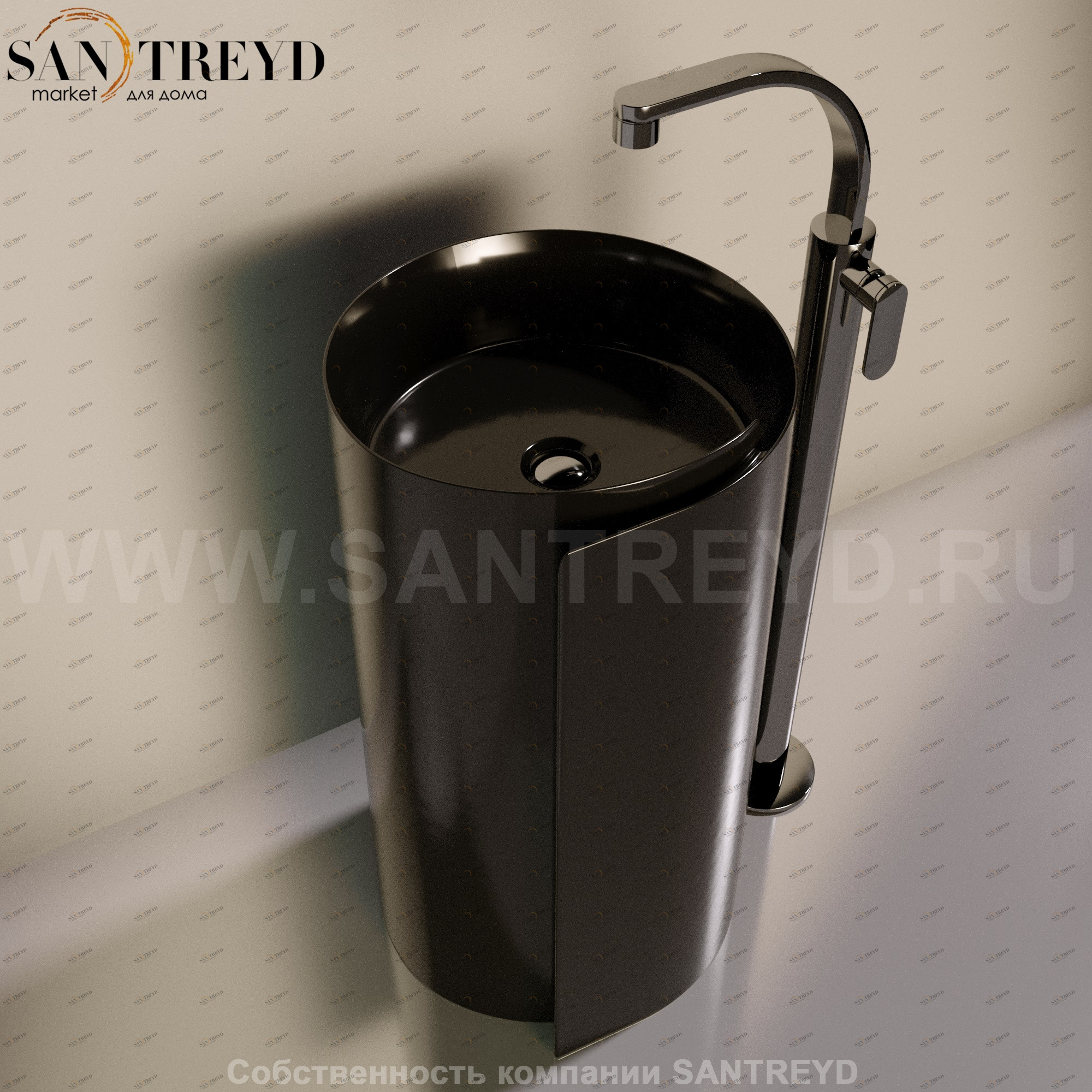 MR44C9017 Напольная раковина стоящая круглая Ceramica Flaminia Roll