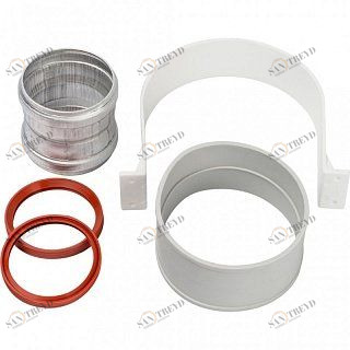 Комплект STOUT для соединения  коаксиального дымохода 60/100, с хомутом SCA6010000002
