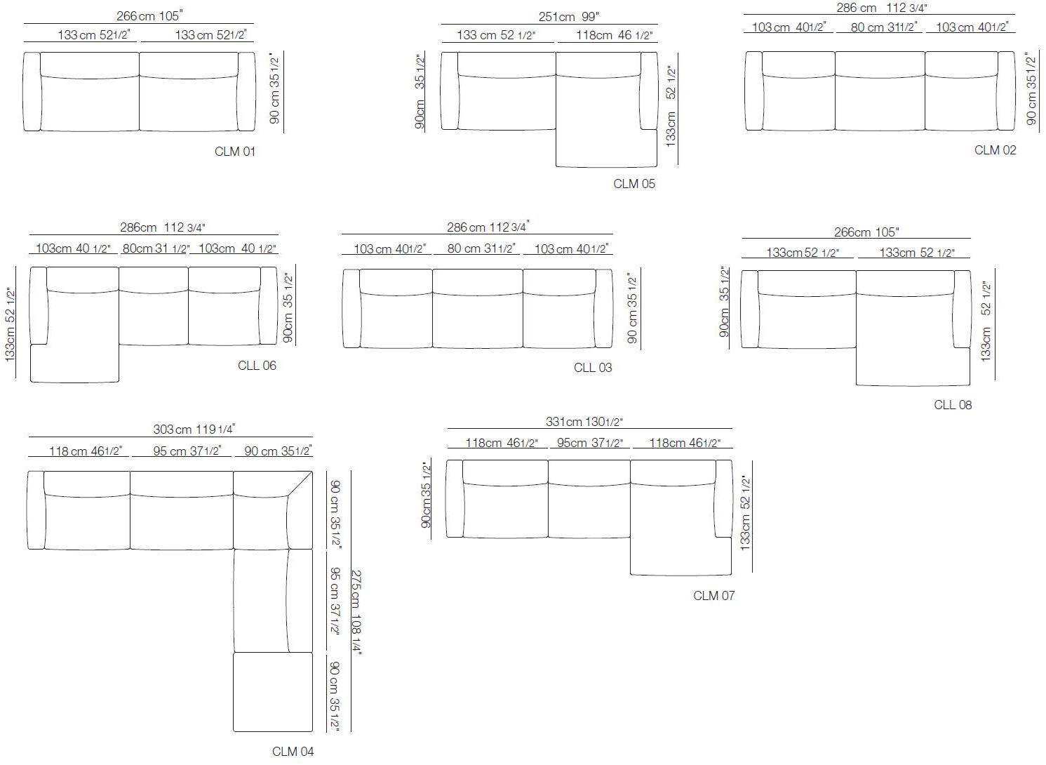 arflex 3-х местный тканевый диван Claudine sun-id-1398817 - Вид №1