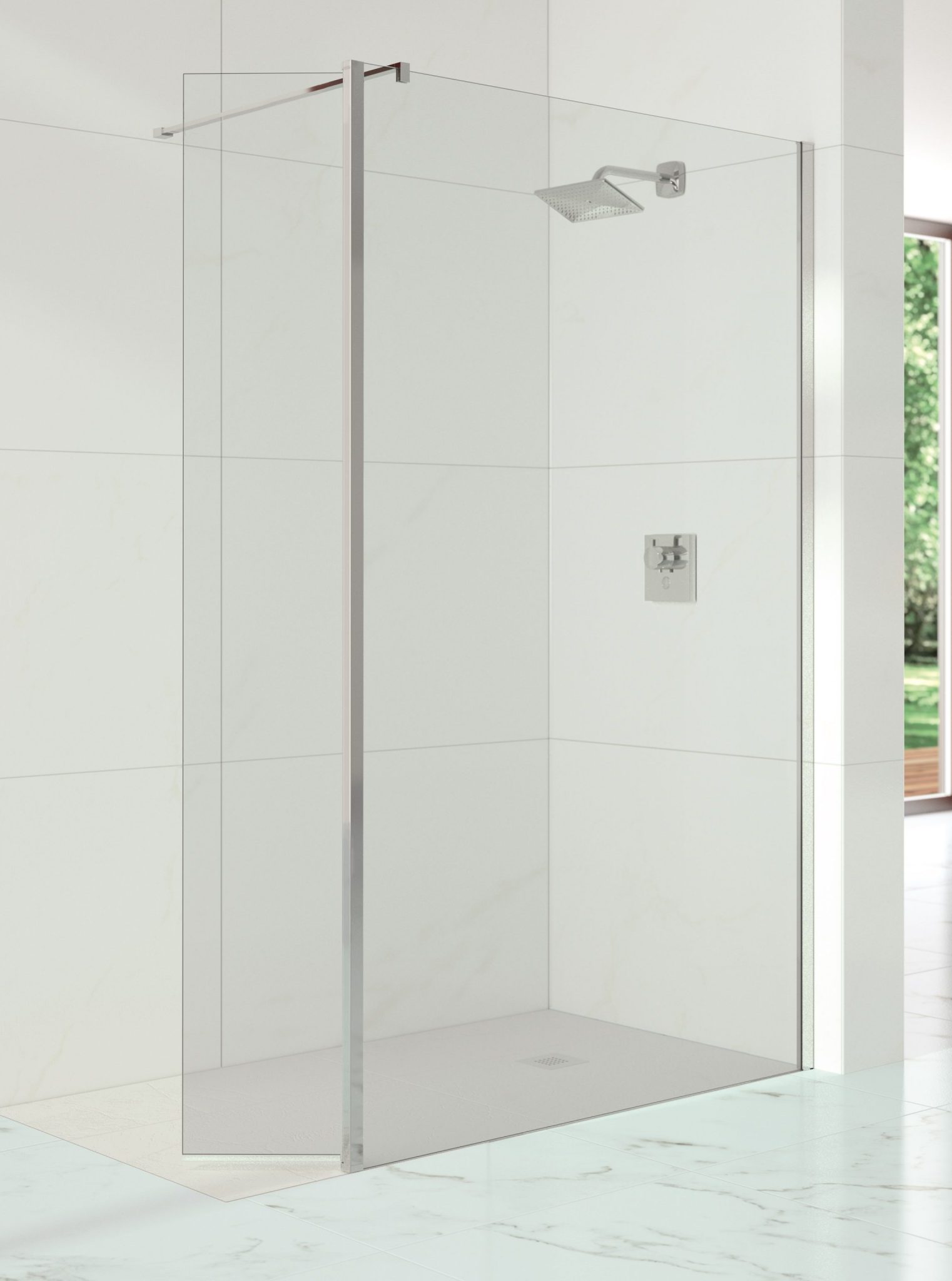 Душевая перегородка S10SW700 Merlyn 10 Series Хромированный - Вид №2