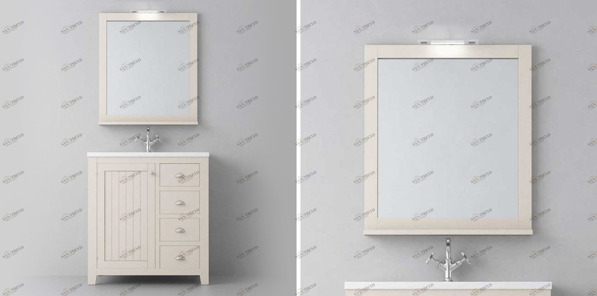 Avila Dos Зеркало COUNTRY в раме с полкой 70x80 Color 83 COLONIAL COUNTRY MIRRORS 2900466N83