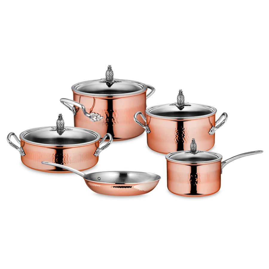 Кастрюля низкая со стеклянной крышкой Omegna Cupra, медь/нержавеющая сталь, Ø24 см, 6 л Ruffoni VCA2412XRUFFONI - Вид №2