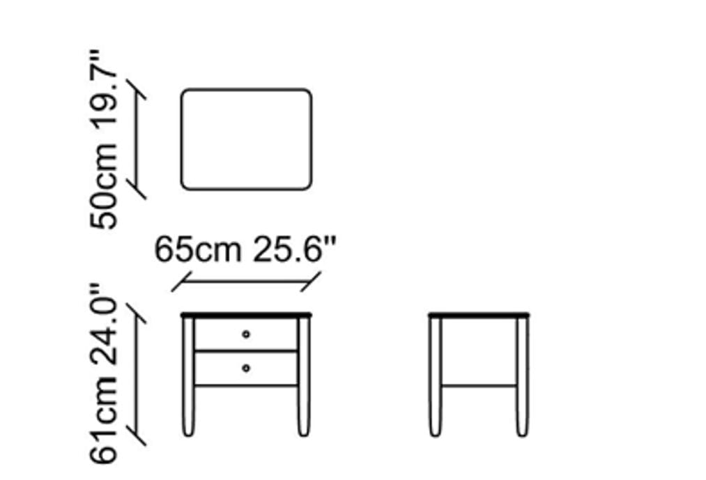 Деревянная прямоугольная тумбочка с ящиками NDESIGN Ezora ARCH-00034129 - Вид №4