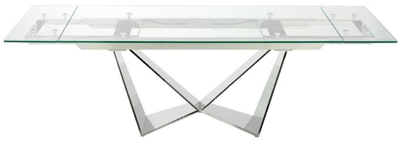 Angel Cerdá Раздвижной прямоугольный стол из стали и стекла Urban deco 1027 Angel Cerda - Вид №3