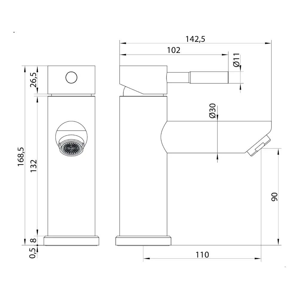 Смеситель VIDAGE Лаго для раковины с хромированным покрытием 89360862 STLM-1454678 - Вид №3