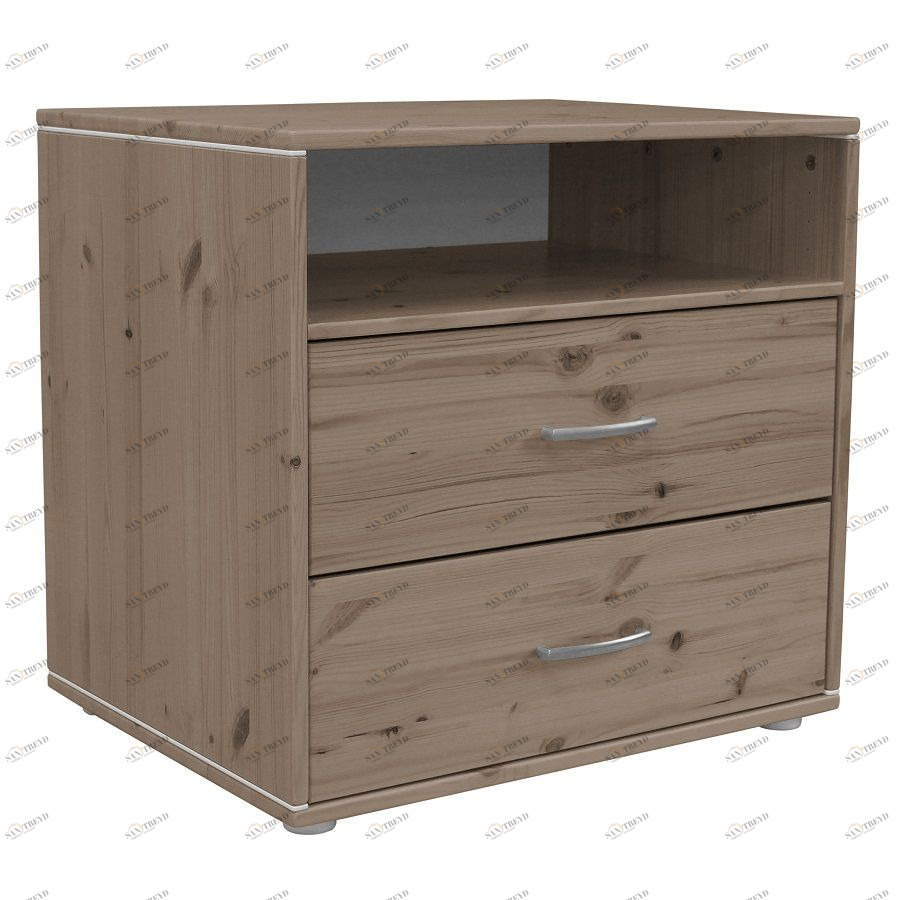 Комод Flexa Classiс storage с 2 выдвижными ящиками и 1 полкой, коричневый/белый 812431411