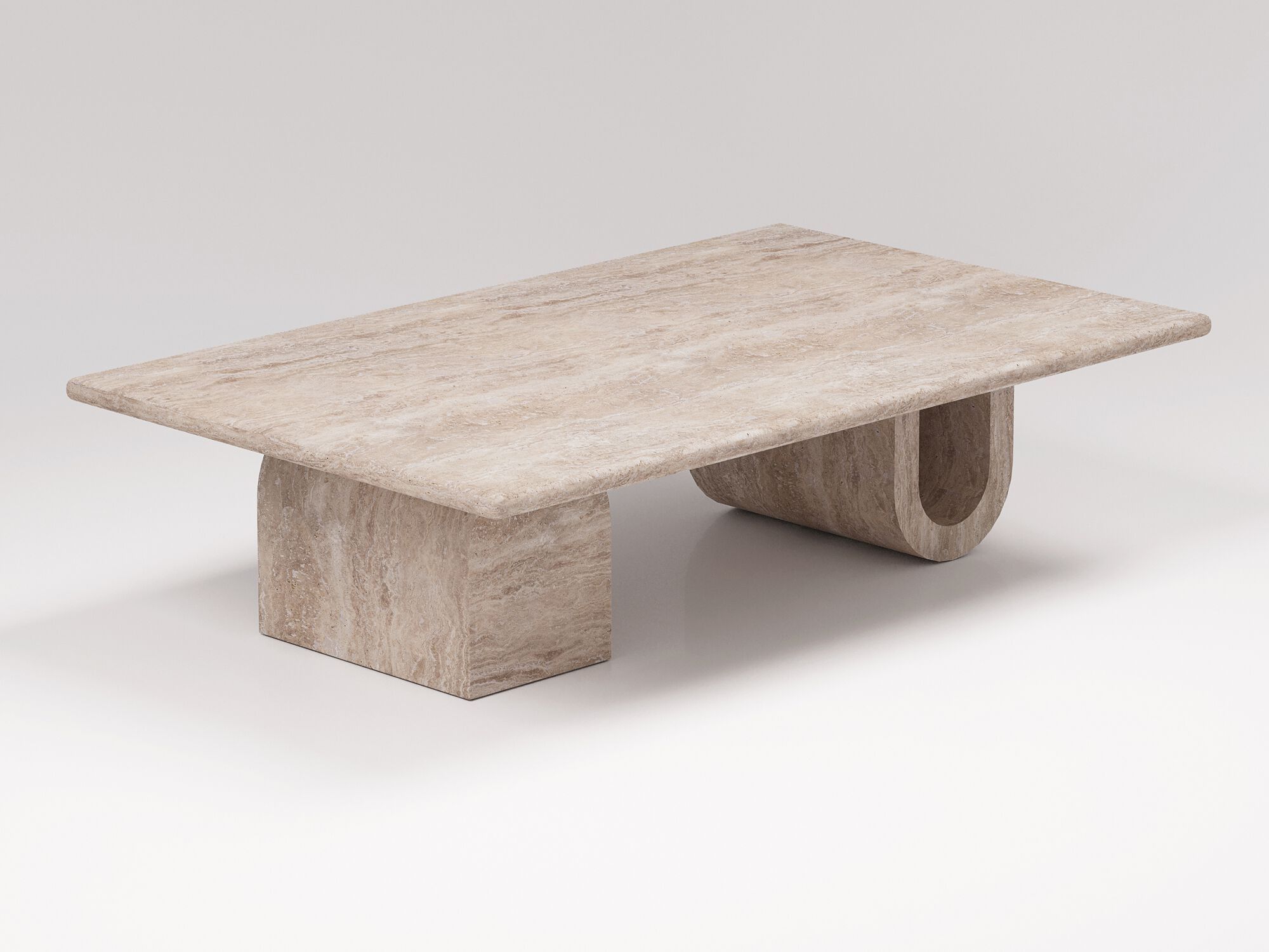 Низкий журнальный столик из травертина YET. Design Studio TONOZ ARCH-00140899 - Вид №1