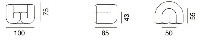 Тканевое кресло с подлокотниками de Sede DS-707 ARCH-00069087 - Вид №8
