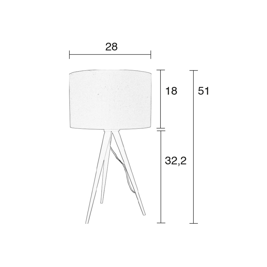 Лампа настольная Tripod, серая Zuiver 5200010 - Вид №9