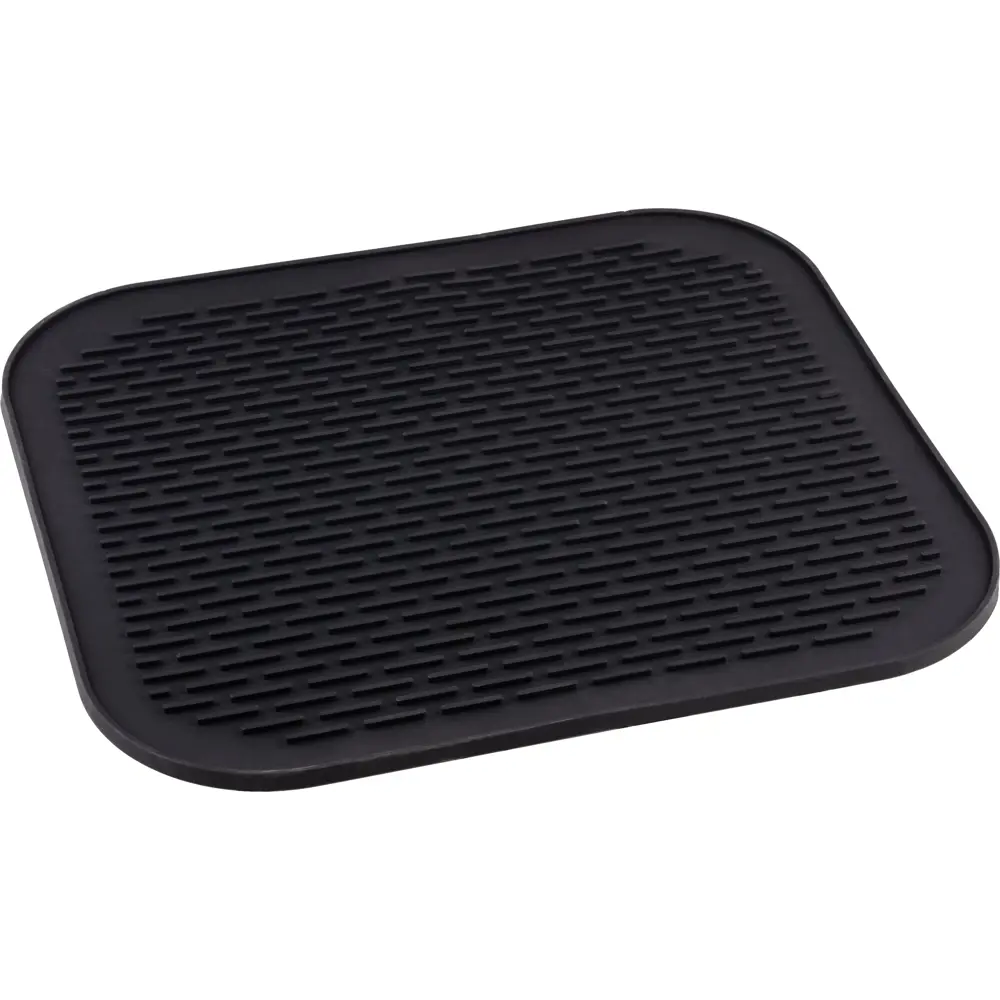 Коврик для сушки посуды KONSENSA 45x40 см силикон цвет черный STLM-2144414 - Вид №5