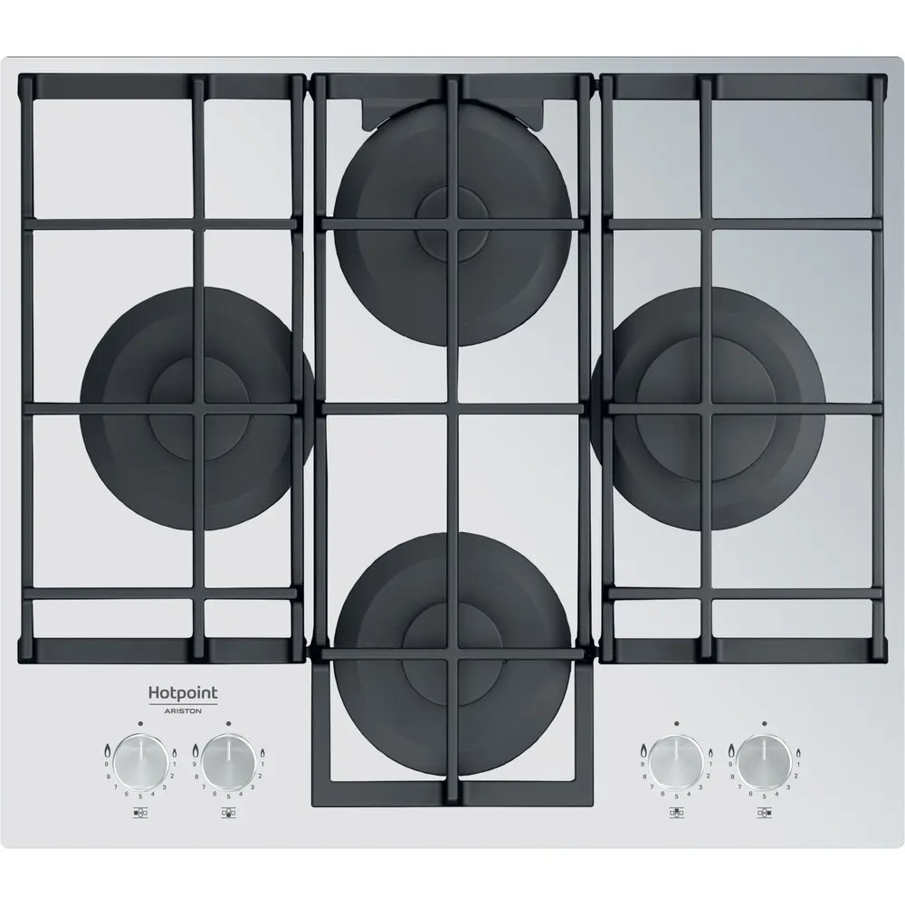 Варочная панель газовая Hotpoint HAGS 61F/WH 4 конфорки 59x51 см цвет белый STLM-2085362 - Вид №1
