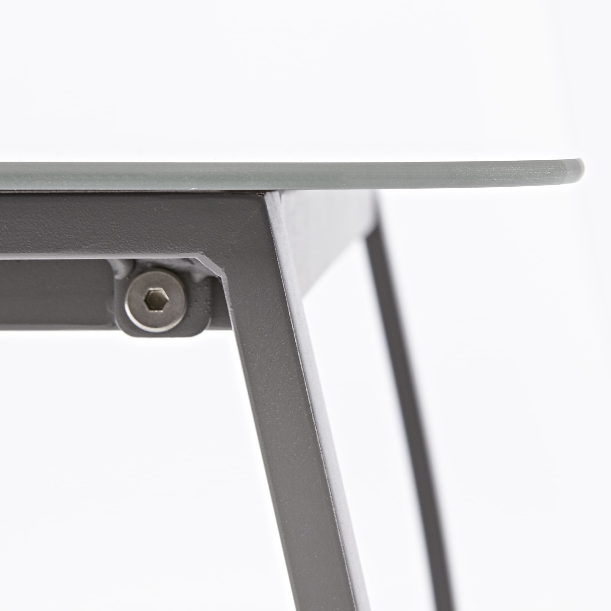 82276170 Стол садовый Alma 85x45x35 см сталь/стекло серый Santreyd  - Вид №4