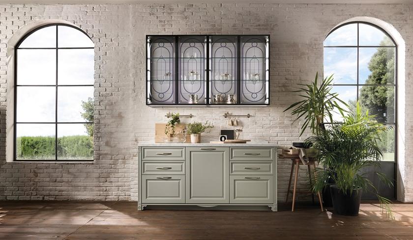 Aster Cucine Оборудованная кухня из лакированного дерева с полуостровом Portrait sun-id-1403248 - Вид №2