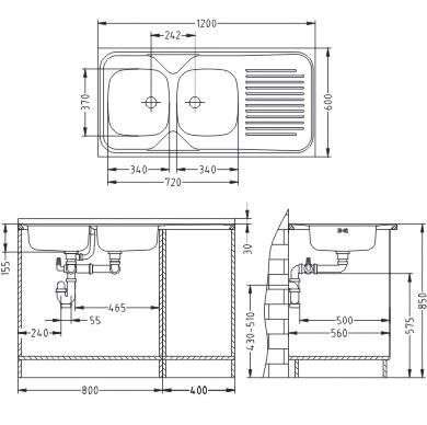Мойка Alveus Classic 100 1009084/1009085 - Вид №2