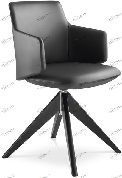 LD Seating Обтянутый кожей вращающийся офисный стул с подлокотниками Melody meeting 360 -fw-v