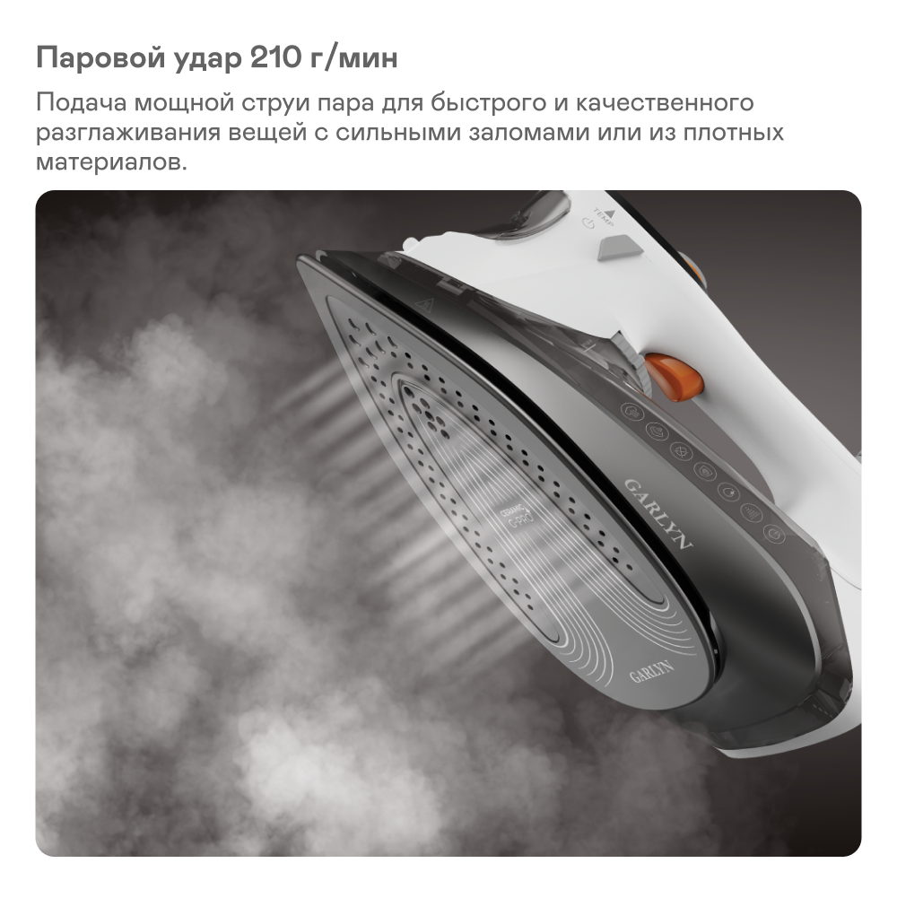 9205711 Утюг GARLYN GT-220 белый STDN-0080412 - Вид №10