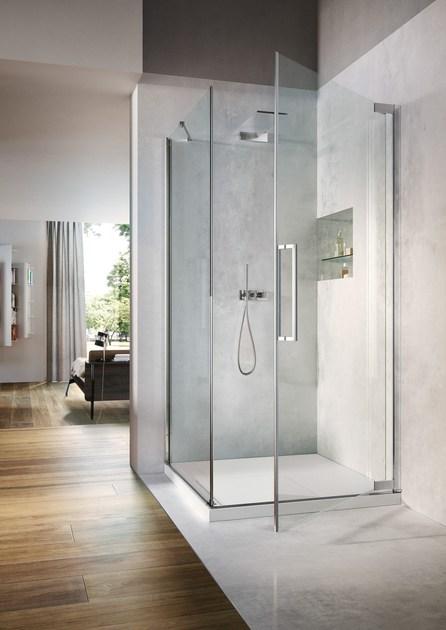 VISMARAVETRO Душевой уголок угловой с распашной дверцей Flare sun-id-1375456 - Вид №3