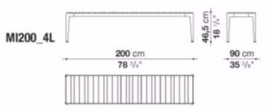 B&B Italia Outdoor Прямоугольная садовая консоль из алюминия и дерева Mirto outdoor sun-id-1508468 - Вид №4